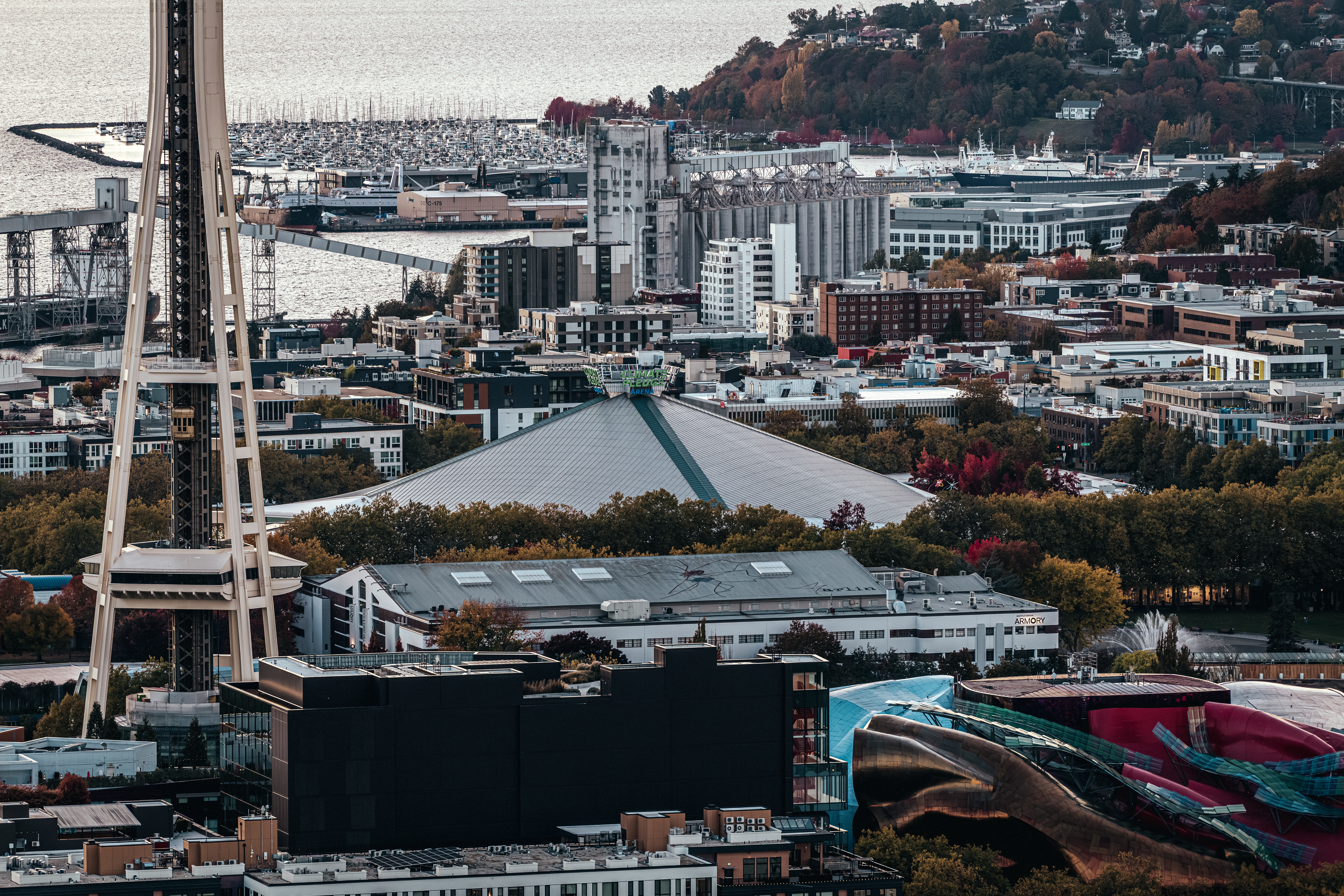 Climate Pledge Arena, Aerial