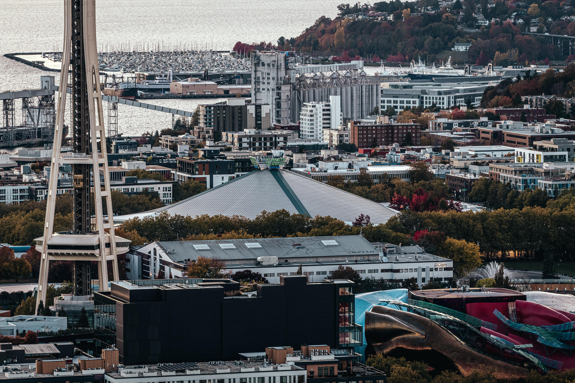 Climate Pledge Arena, Aerial
